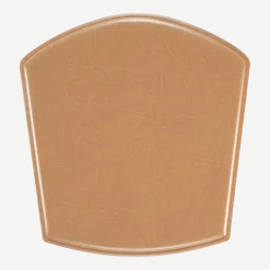 Coussin d'assise pour chaise en cuir reconstitué camel ZigZag - Hans K