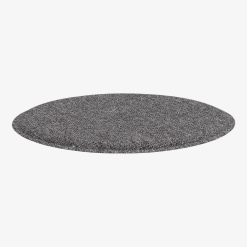 Coussin d'assise rond pour chaise enfant en tissu gris étincelant ZigZag - Hans K