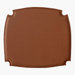 Coussin de chaise en cuir cognac 46 x 46 cm Drawn HM3 - &tradition