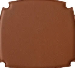 Coussin de chaise en cuir cognac 46 x 46 cm Drawn HM3 - &tradition