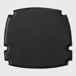 Coussin de chaise en cuir noir 52 x 47 cm Drawn HM4 - &tradition