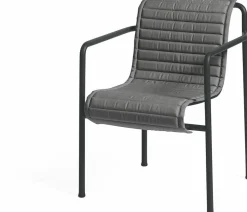 Coussin de fauteuil matelassé anthracite Palissade - HAY