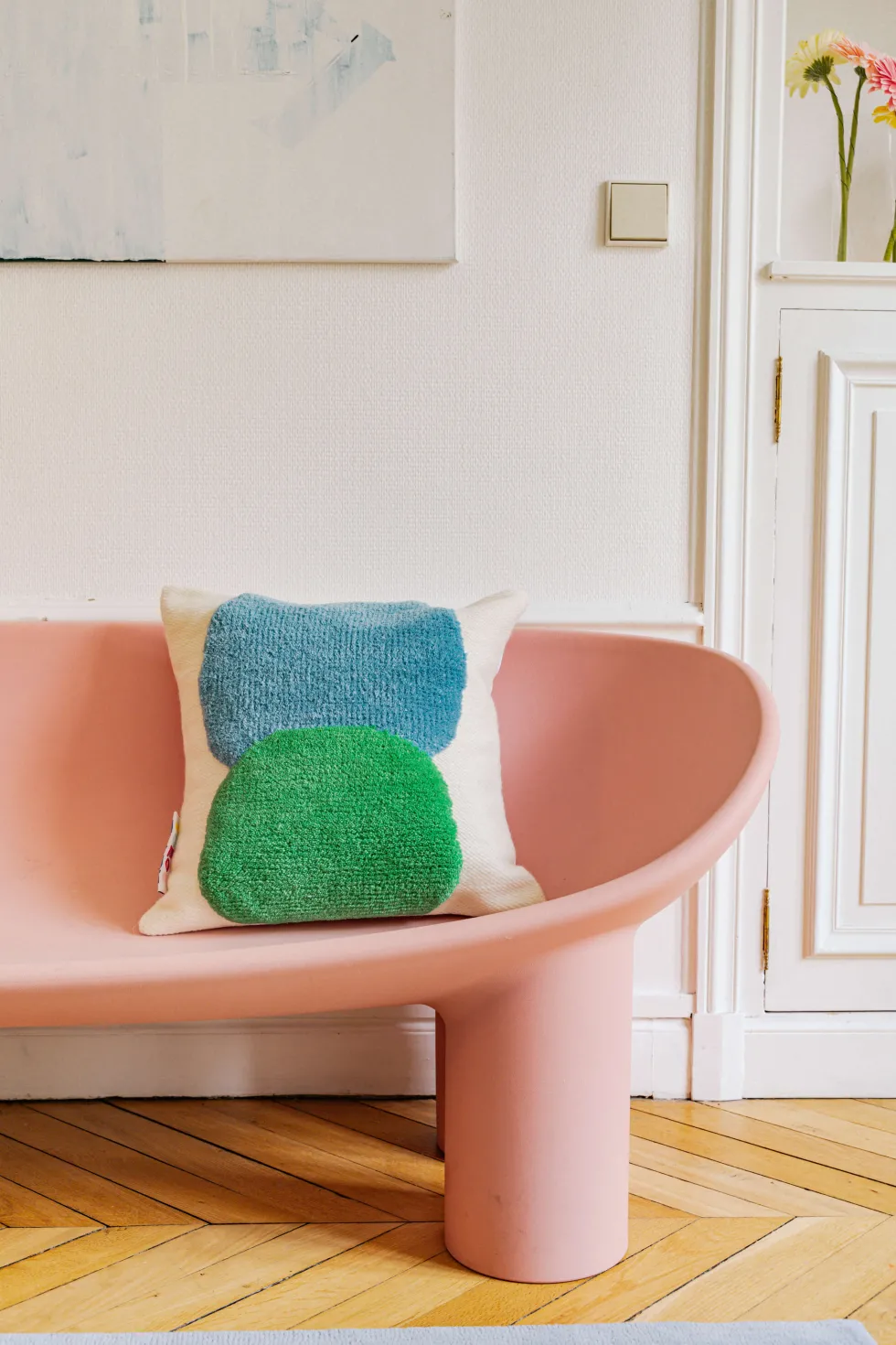Coussin en laine 45x45cm The Vase - Colortherapis