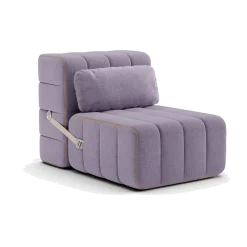 Coussin en tissu dama lilas 60x30cm Curt - Ambivalenz