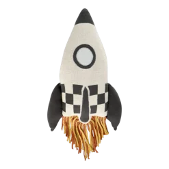 Coussin fusée en coton 22x41cm I want to be an astronaut - Lorena Canals