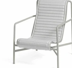 Coussin lounge chair high matelassé gris High Palissade - HAY