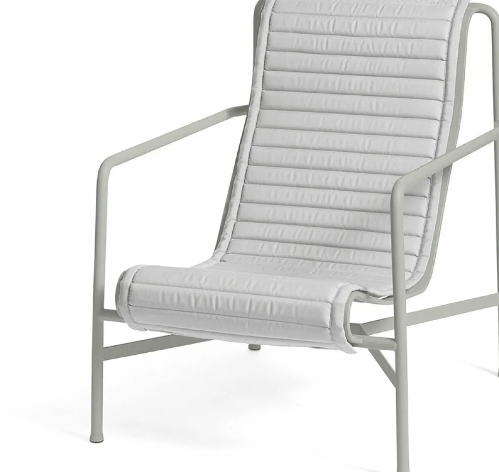 Coussin lounge chair high matelassé gris High Palissade - HAY