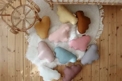 Coussin nuage en lin caramel - Moi Mili