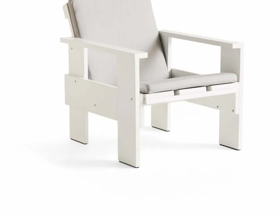 Coussin pliable gris ciel pour la chaise longue Crate - Hay
