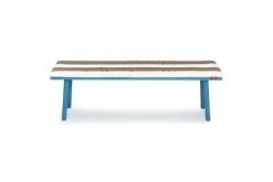 Coussin rayé cacao et crème pour banc d'extérieur fred's 160x40cm - Fatboy