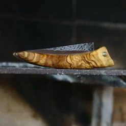 Couteau de poche pliant en bois d'olivier Jeannot - Atelier Miguel