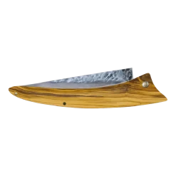 Couteau de poche pliant en bois d'olivier Jeannot - Atelier Miguel