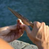 Couteau d'office en bois d'olivier et inox Z40 23 cm Needle - Atelier Miguel