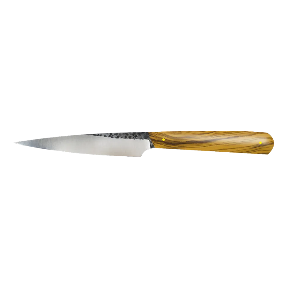 Couteau d'office en bois d'olivier et inox Z40 23 cm Needle - Atelier Miguel