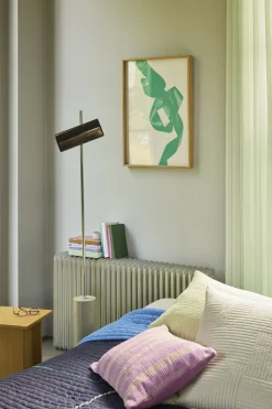 Couvre-lit en coton bleu foncé 260x260cm Sen - Hübsch