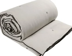 Couvre-lit matelassé en lin beige Carlina - Madura