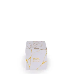Crâne en porcelaine blanc et doré 21 × 15 × 16 cm Kintsugi Skull - Seletti