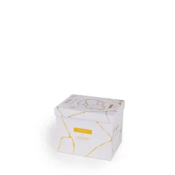 Crâne en porcelaine blanc et doré 21 × 15 × 16 cm Kintsugi Skull - Seletti