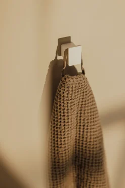 3 crochets à vêtements carré en acier blanc 3cm Palo - Metallbude