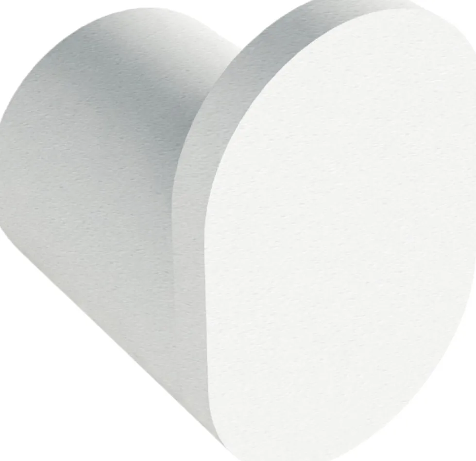 3 crochets à vêtements rond en acier blanc 3cm Palo - Metallbude