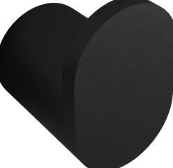 6 crochets à vêtements rond en acier noir 3cm Palo - Metallbude