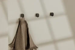 6 crochets à vêtements rond en acier noir 3cm Palo - Metallbude