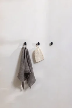 3 crochets à vêtements rond en acier noir 3cm Palo - Metallbude