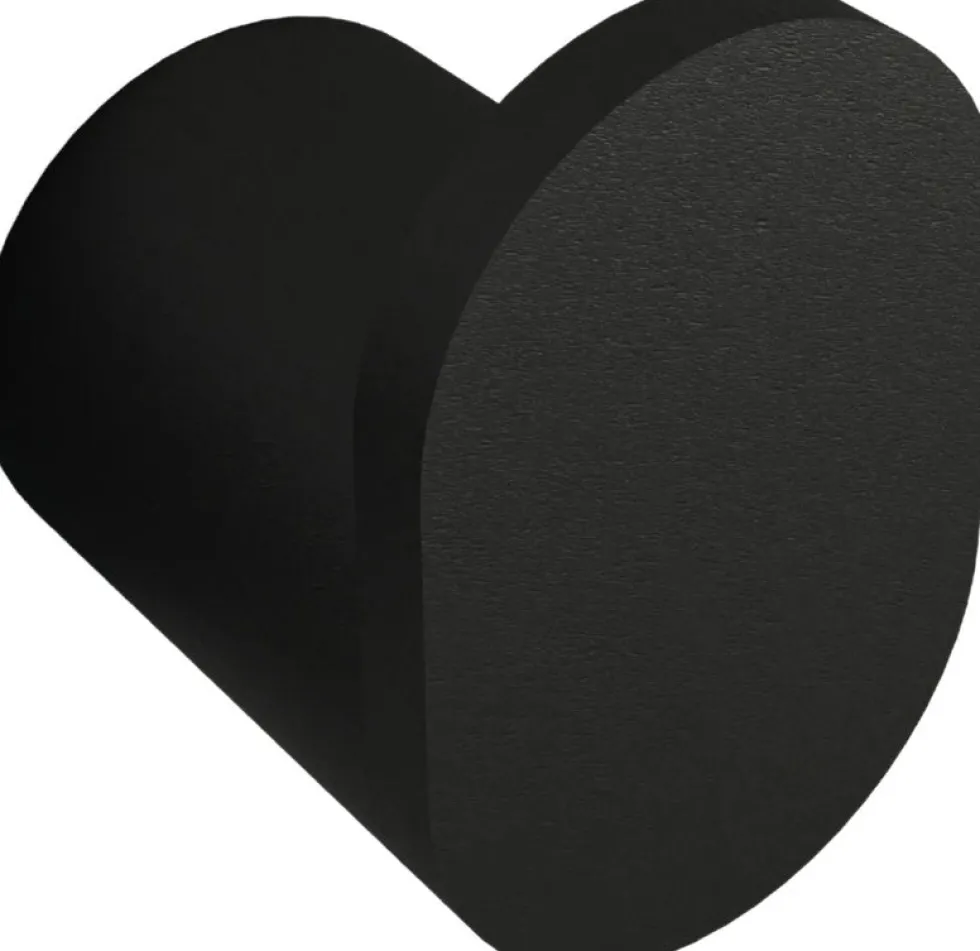 3 crochets à vêtements rond en acier noir 3cm Palo - Metallbude