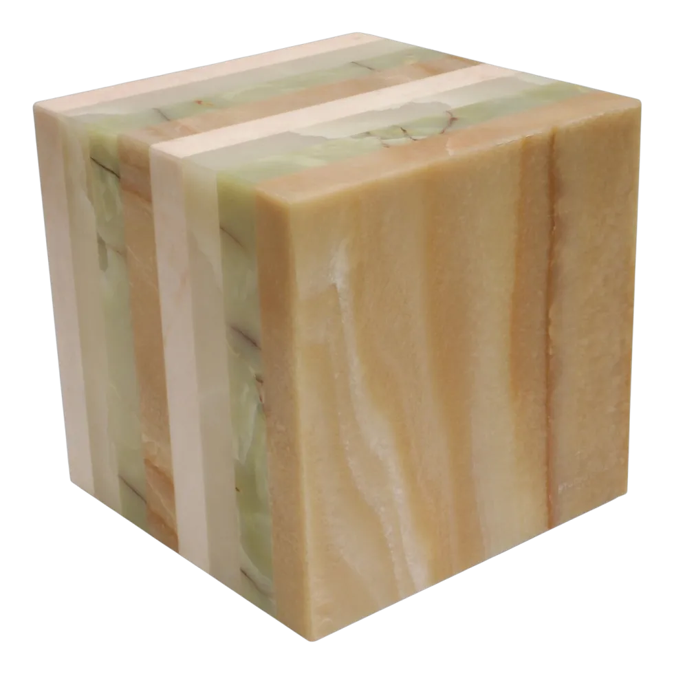 Cube en onyx 40x40x40cm Helena - Studio Gaïa