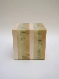 Cube en onyx 40x40x40cm Helena - Studio Gaïa