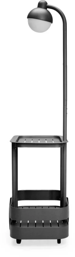 Desserte avec lampadaire en aluminium anthracite 78x55 cm Jolly Trolley- Fatboy