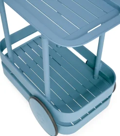 Desserte avec lampadaire en aluminium bleu clair 78 x 55 cm Jolly Trolley- Fatboy