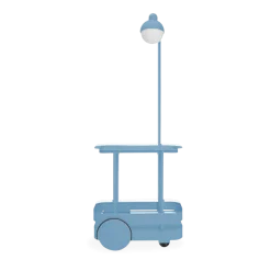 Desserte avec lampadaire en aluminium bleu clair 78 x 55 cm Jolly Trolley- Fatboy