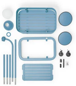 Desserte avec lampadaire en aluminium bleu clair 78 x 55 cm Jolly Trolley- Fatboy