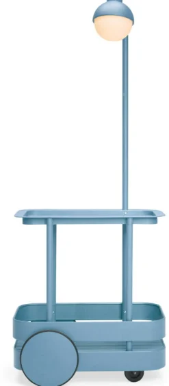 Desserte avec lampadaire en aluminium bleu clair 78 x 55 cm Jolly Trolley- Fatboy