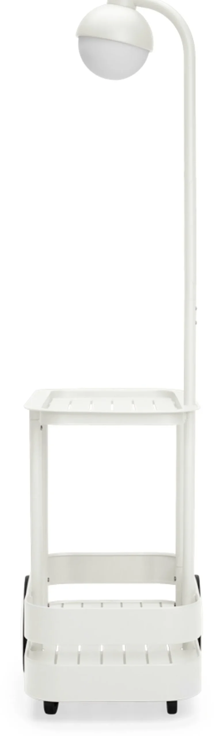 Desserte avec lampadaire en aluminium gris clair 78 x 55 cm Jolly Trolley- Fatboy