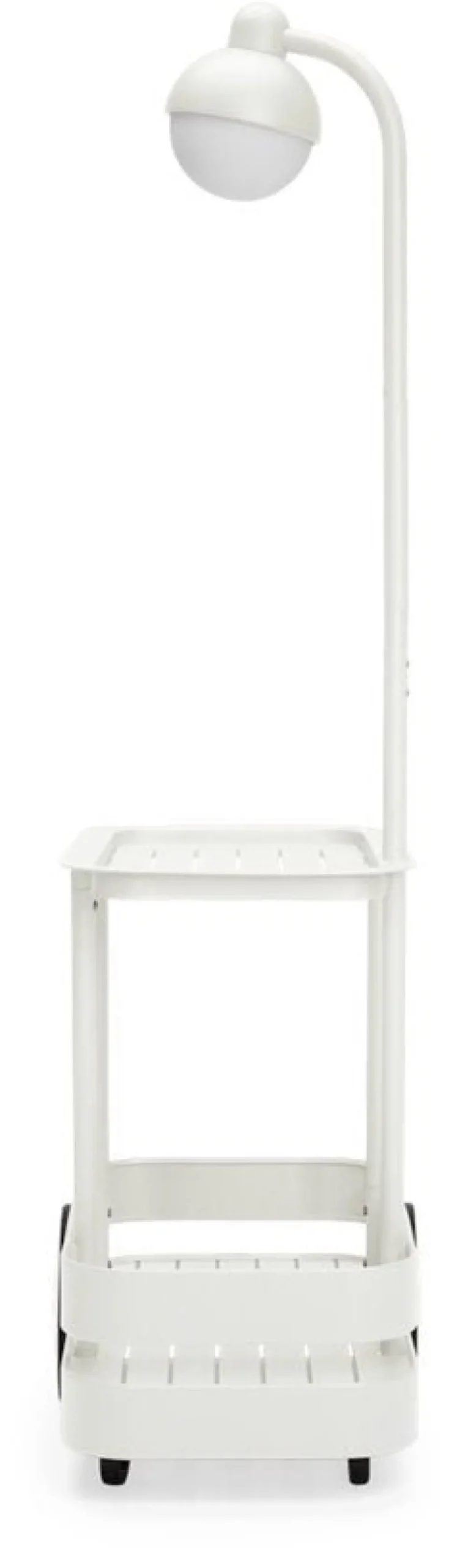 Desserte avec lampadaire en aluminium gris clair 78 x 55 cm Jolly Trolley- Fatboy
