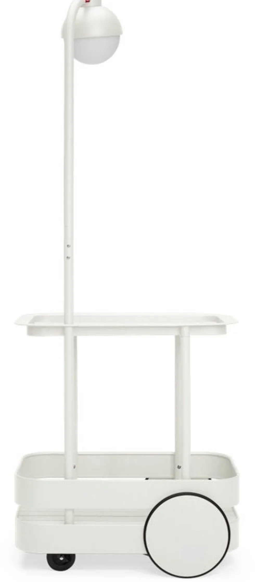 Desserte avec lampadaire en aluminium gris clair 78 x 55 cm Jolly Trolley- Fatboy