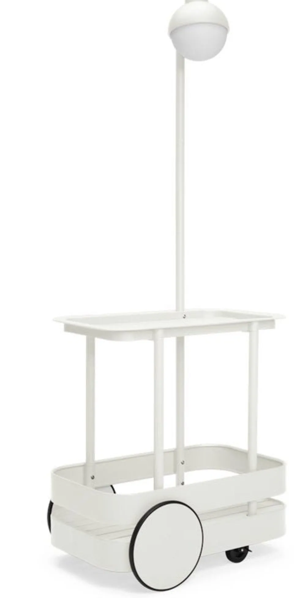 Desserte avec lampadaire en aluminium gris clair 78 x 55 cm Jolly Trolley- Fatboy