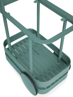 Desserte avec lampadaire en aluminium vert sauge 78 x 55 cm Jolly Trolley- Fatboy