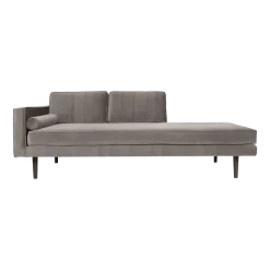 Divan gauche en polyester gris clair 88x200 cm Wind - Broste Copenhagen