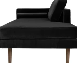 Divan gauche en polyester noir 88x200 cm Wind - Broste Copenhagen