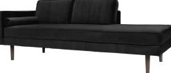 Divan gauche en polyester noir 88x200 cm Wind - Broste Copenhagen