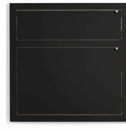 Double secrétaire mural noir 80 x 80 cm Fläpps - Ambivalenz