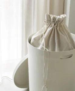 Doublure en coton blanc pour panier à linge Hide - Normann Copenhagen