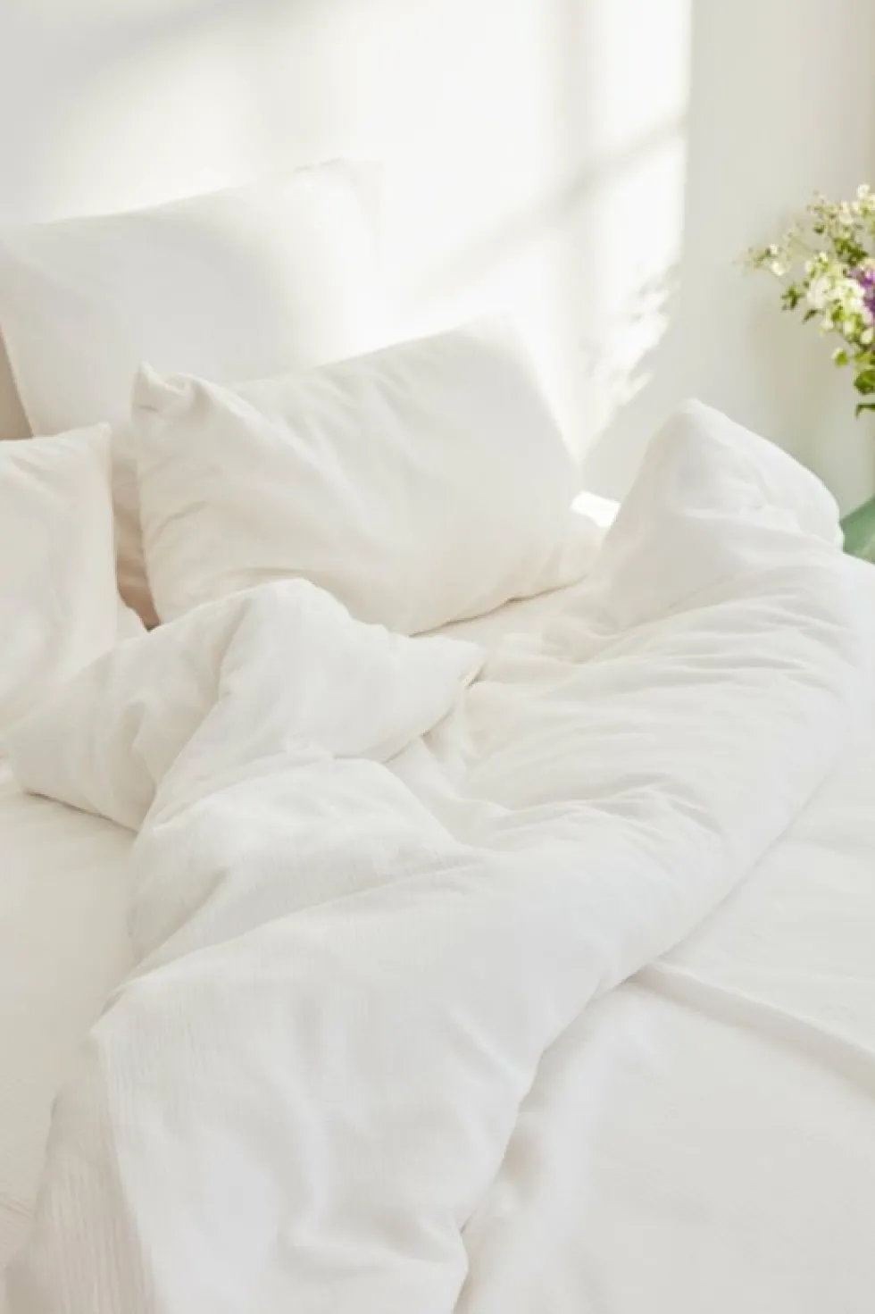 Drap housse en gaze de coton milk 140 x 200 cm - The Cool Republic