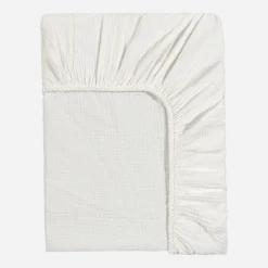 Drap housse en gaze de coton milk 140 x 200 cm - The Cool Republic