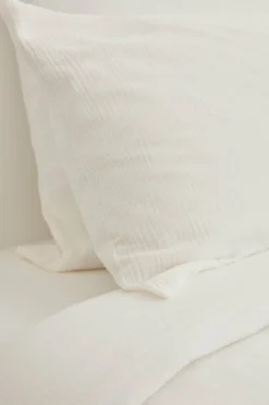 Drap housse en gaze de coton milk 140 x 200 cm - The Cool Republic