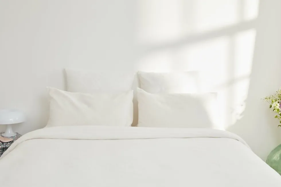 Drap housse en gaze de coton milk 140 x 200 cm - The Cool Republic