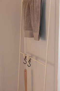 Echelle à serviettes en acier beige cashew 180x55cm Estina - Metallbude